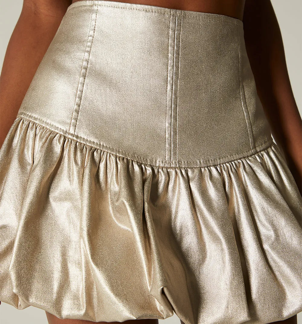 Metallic Gold Globo Skirt