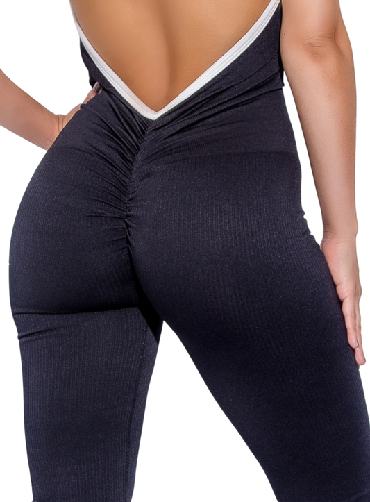 High Neck Scrunched Jumpsuit