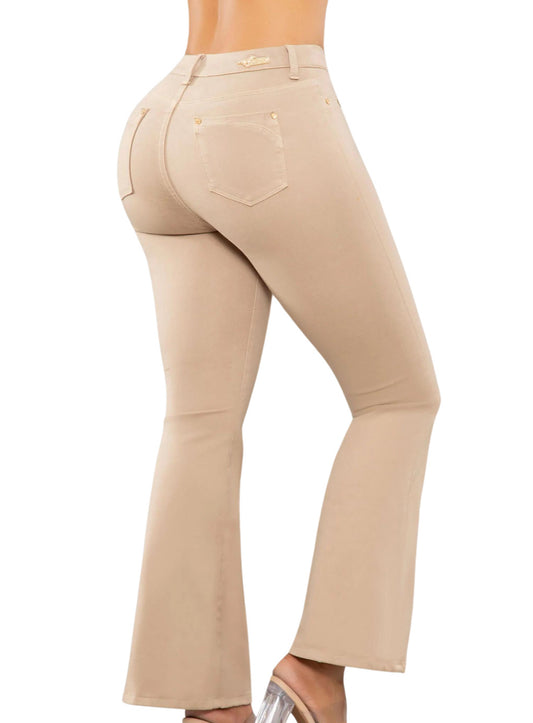 Bell Boot Beige Denim Pants