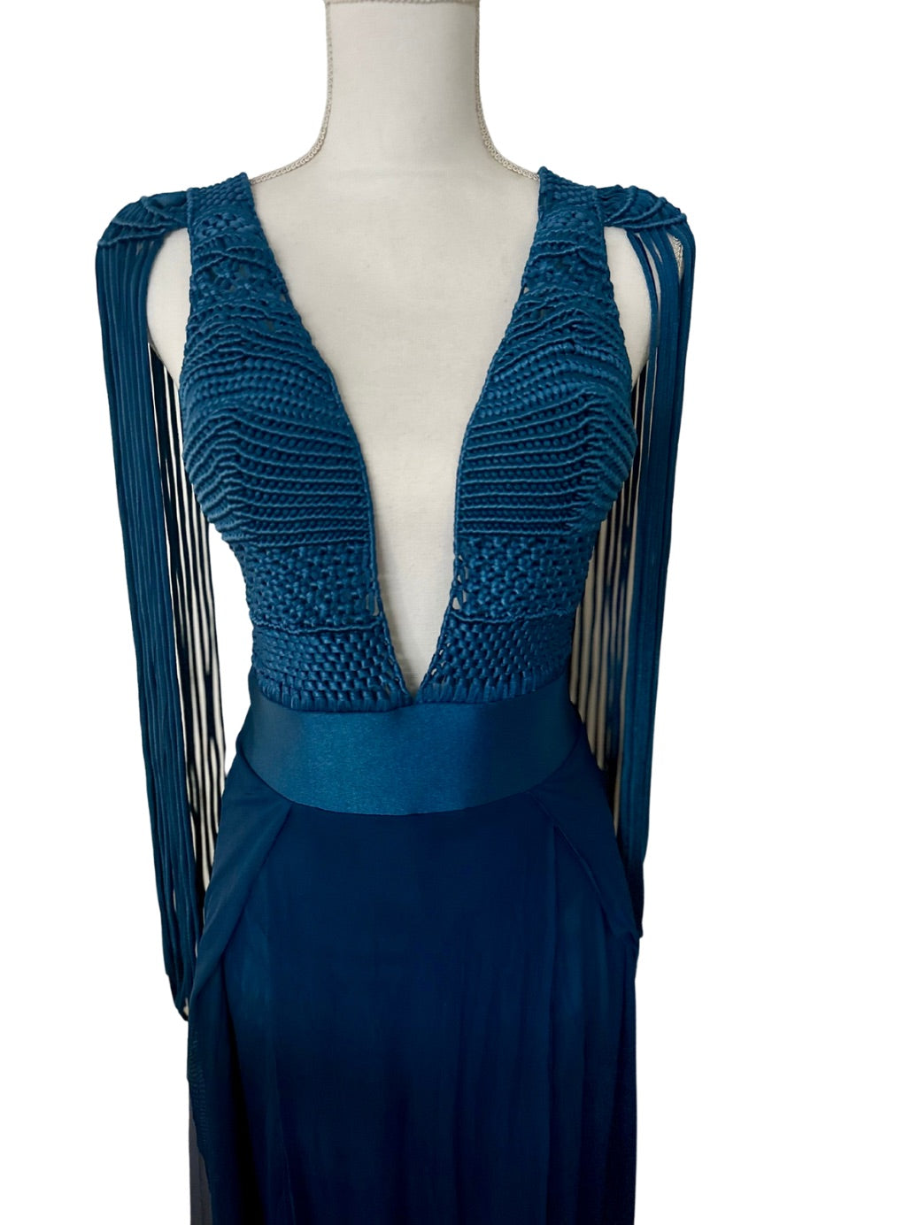 Aurora Elegance Fringe Gown