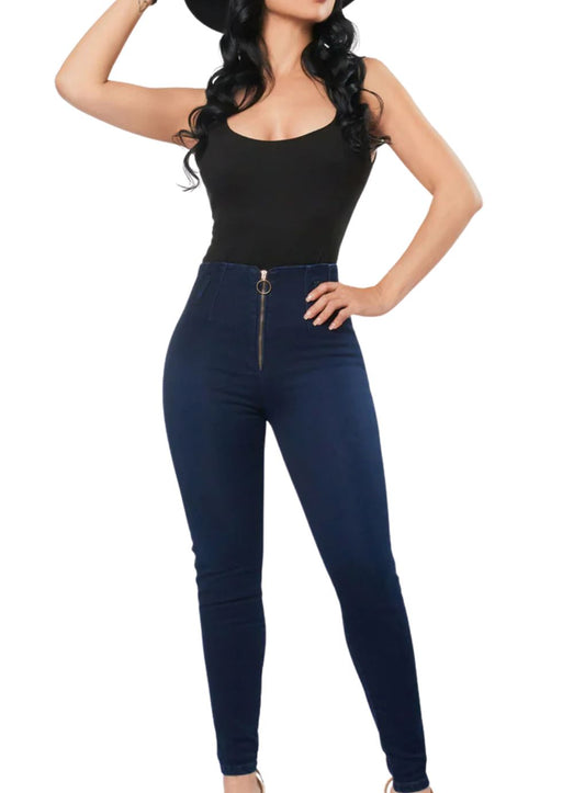 High-Waisted Embellished Back Jeans