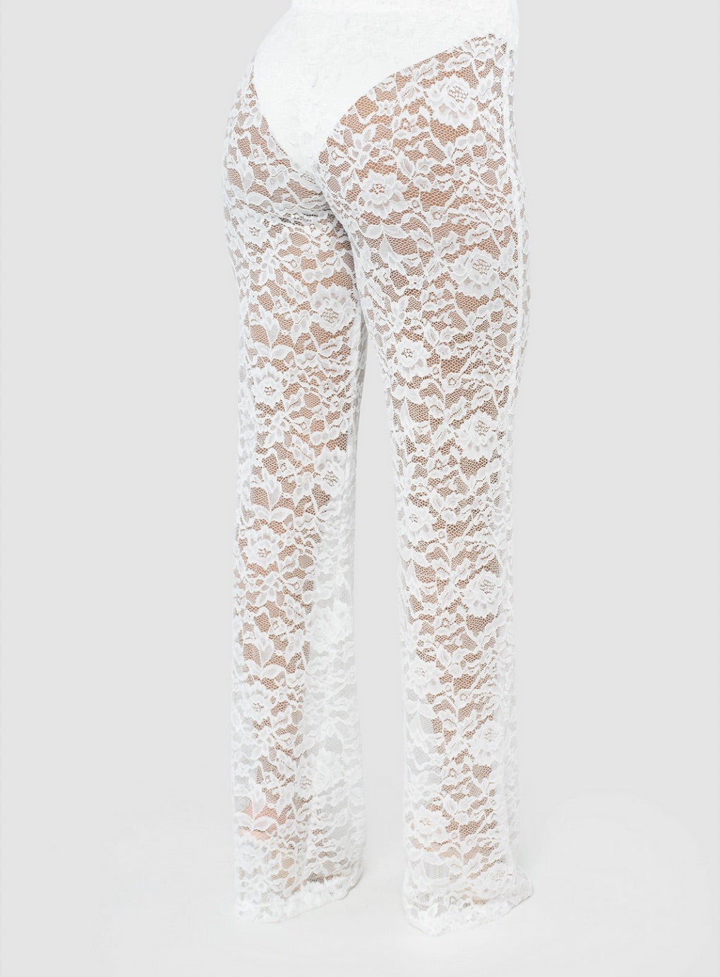 Chleo White Flare Lace Pants