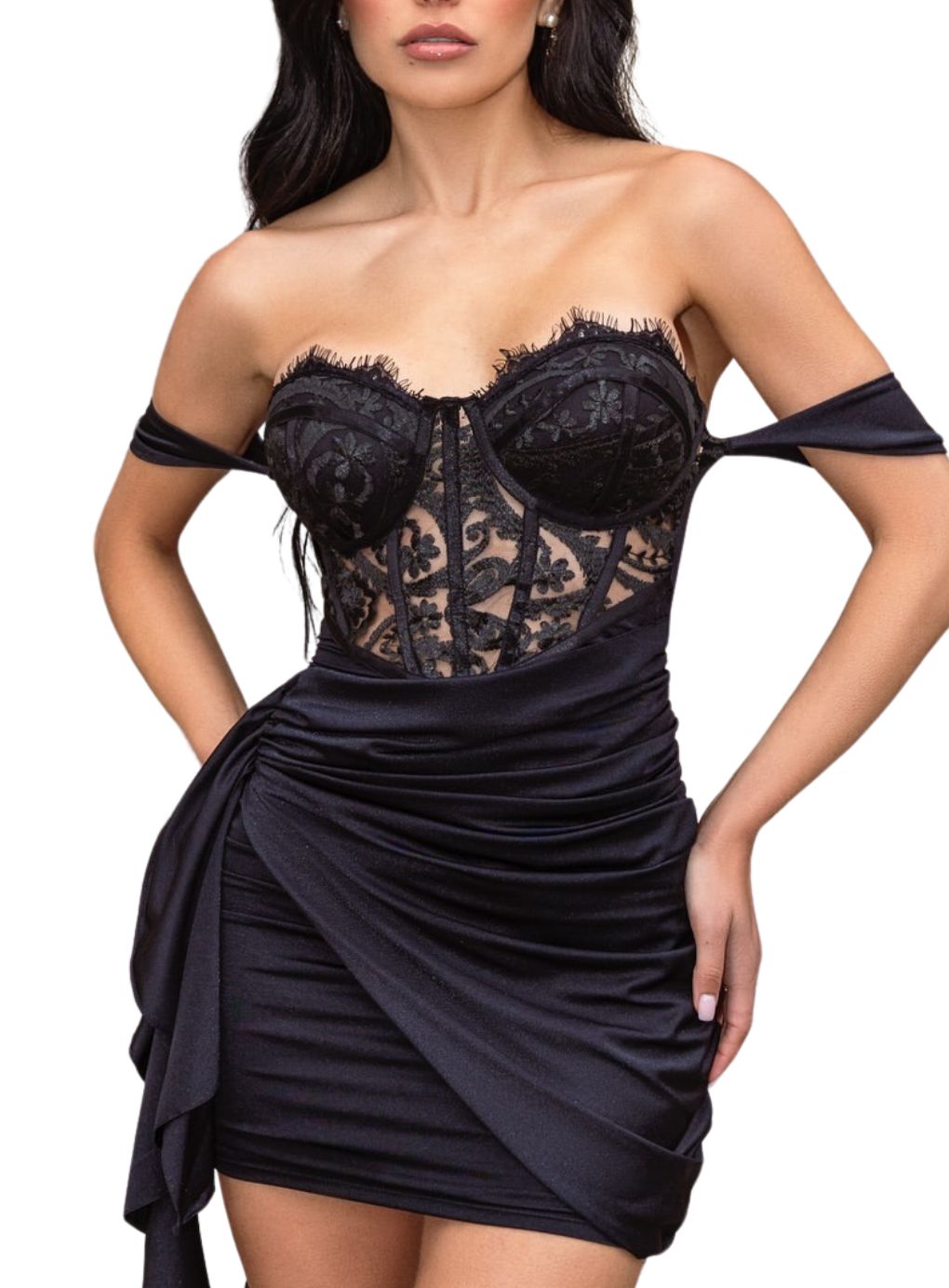 Elena Embroidered Corset Dress