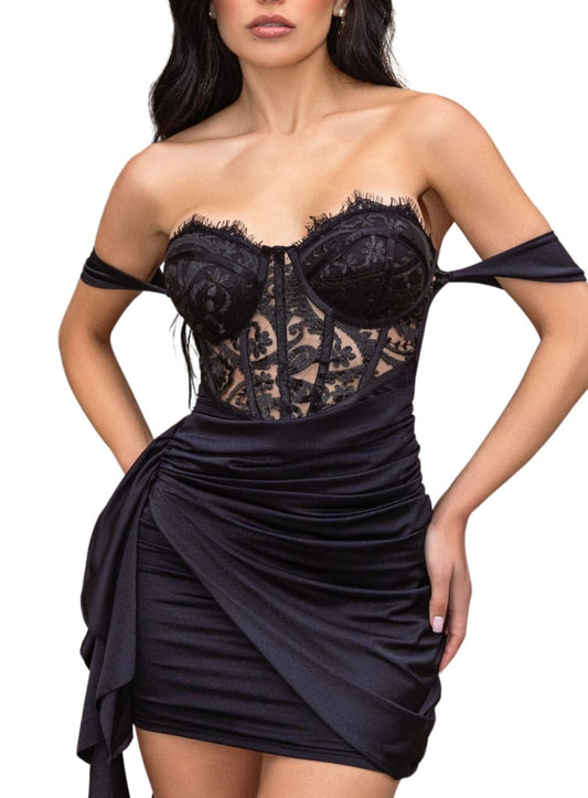Elena Embroidered Corset Dress