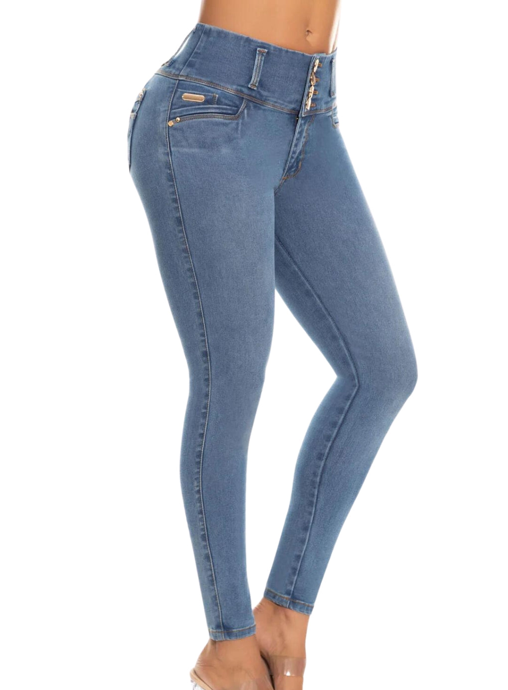 Women Colombian Butt Lifting Jeans Skinny Push Up Skinny High Rise Waist  Pants