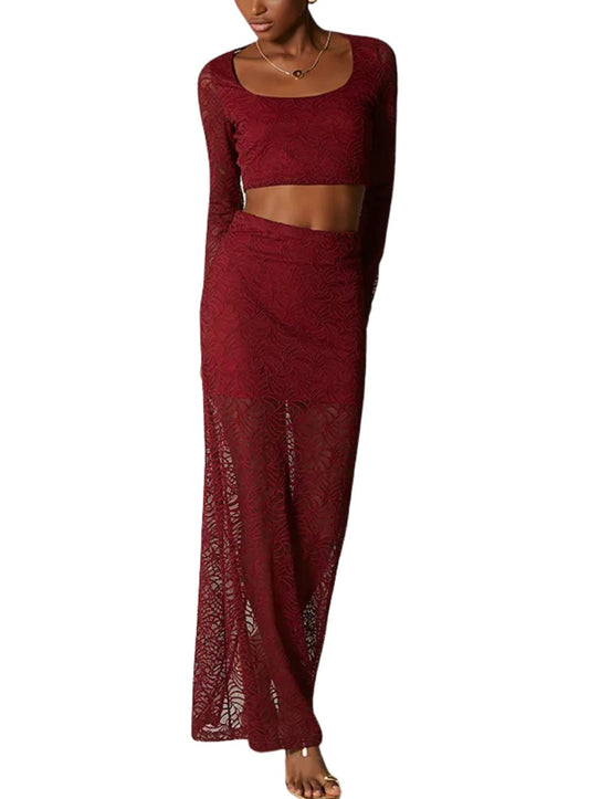 Merlot Enchantment Lace Set