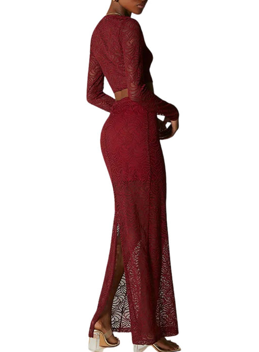 Merlot Enchantment Lace Set