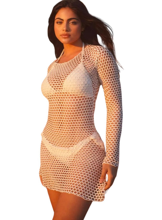 Meshed Beach Cover Up