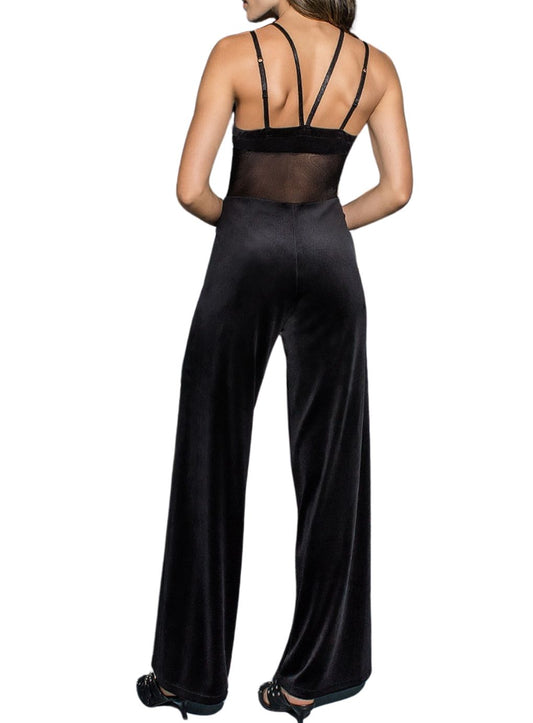 Velvet Allure Corset Jumpsuit
