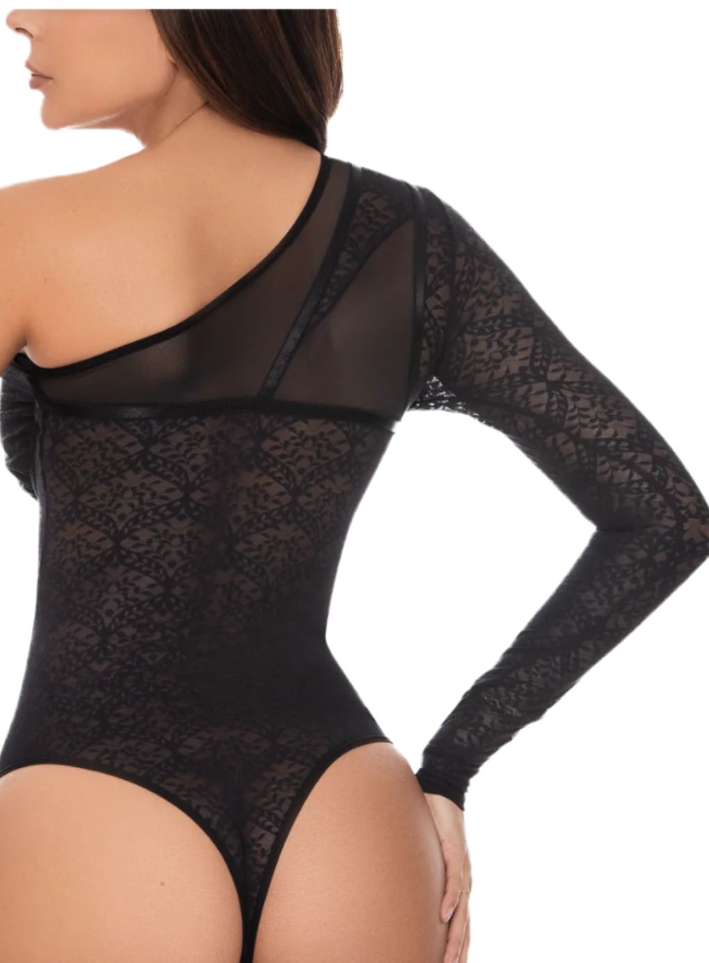 Versailles Asymetrical Lace Bodysuit