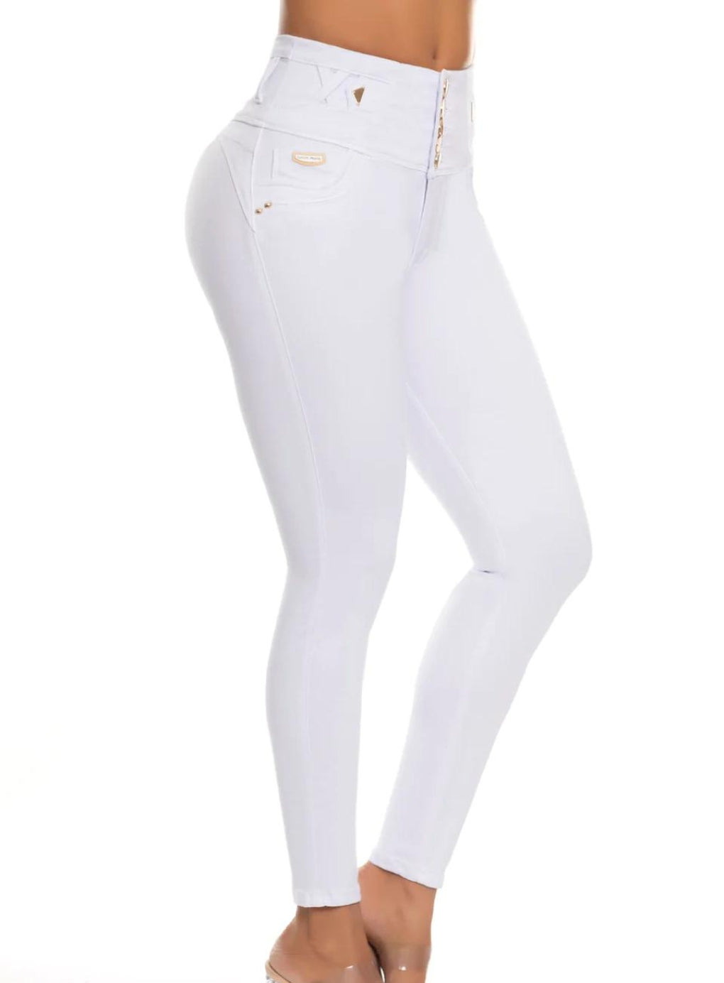 White Push up High-Waisted X Denim