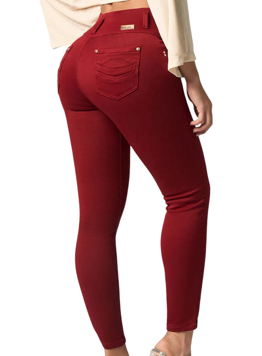 Wine Sculpt High-Waist Push Up Jeans
