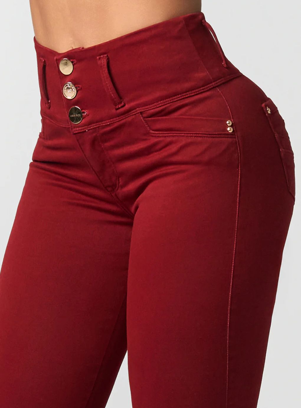 Wine Sculpt High-Waist Push Up Jeans