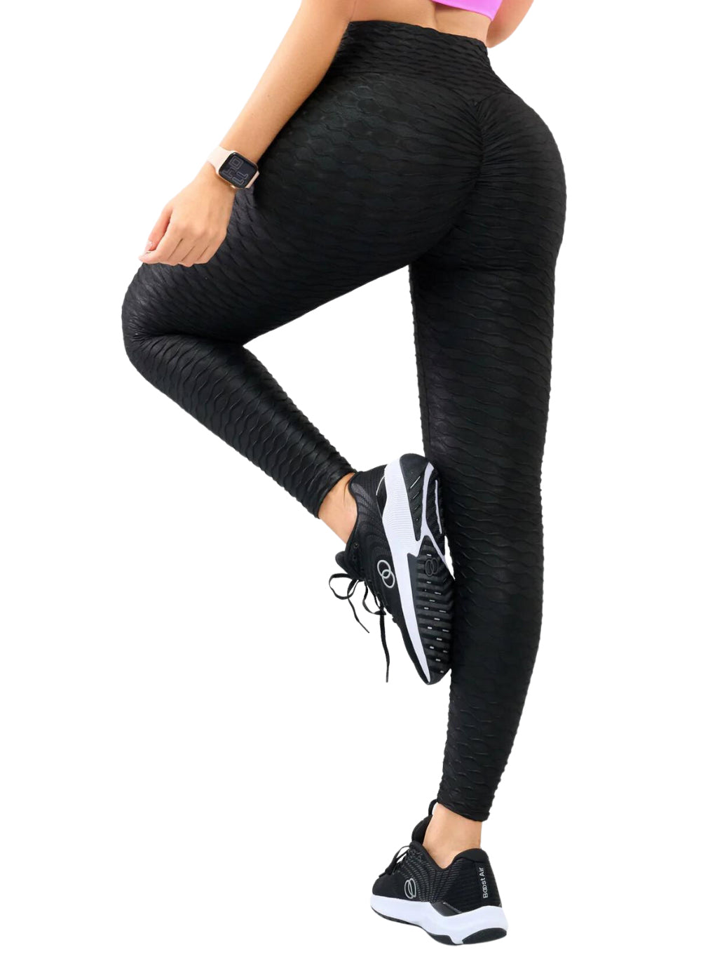 Latina Styles Leather Look Scrunched Leggings