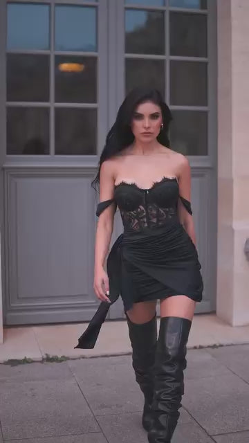 Elena Embroidered Corset Dress