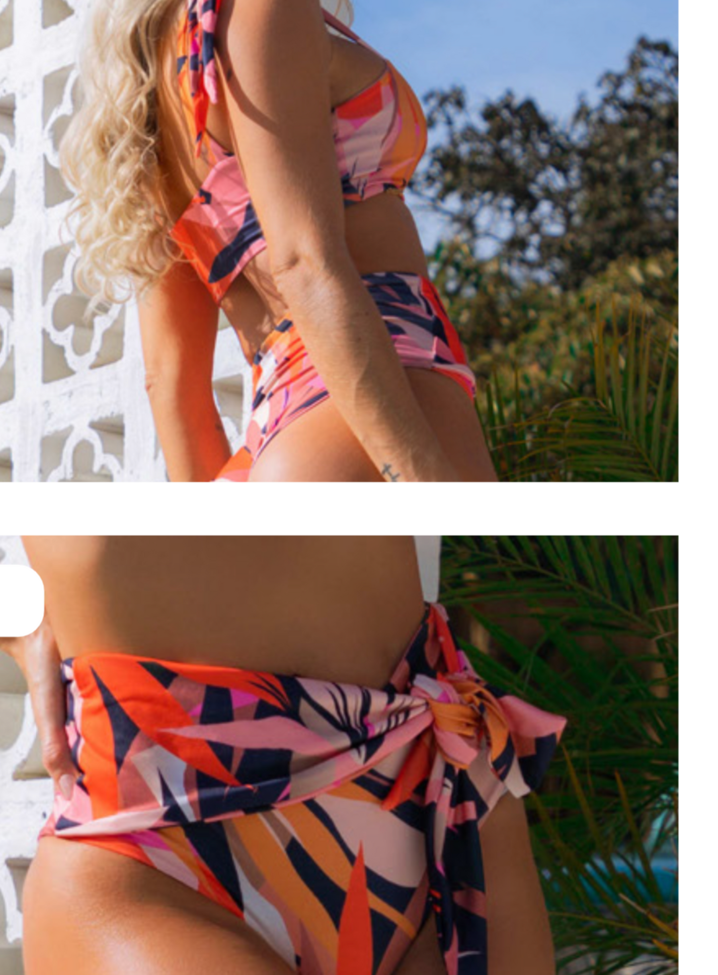 Tropical Orange Bikini Set