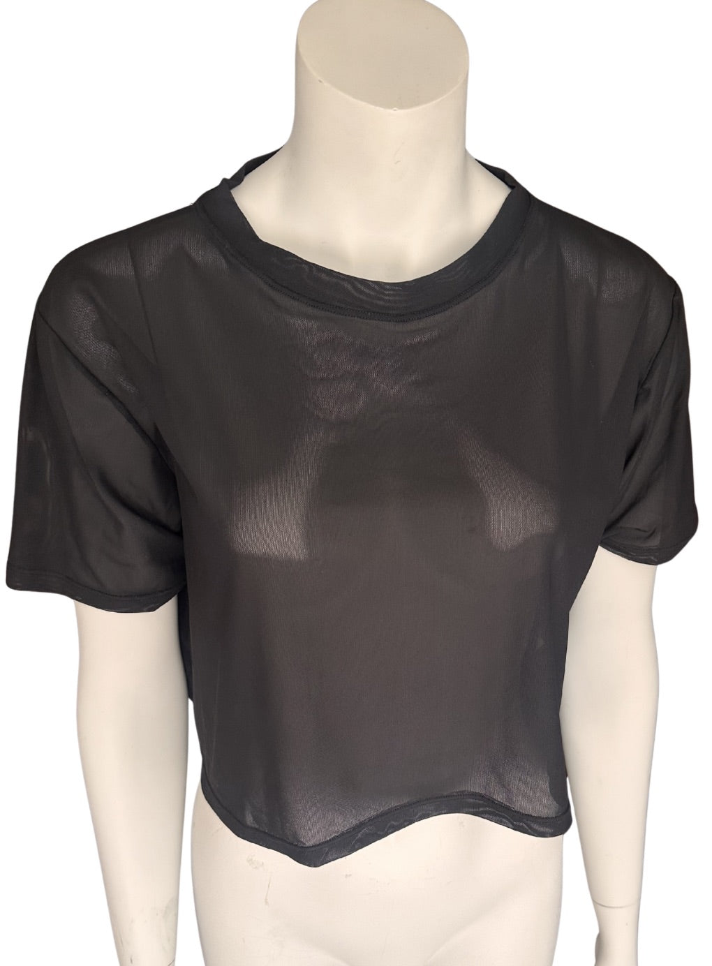 MESH SHORT-SLEEVE CROP TOP VIBRANCE