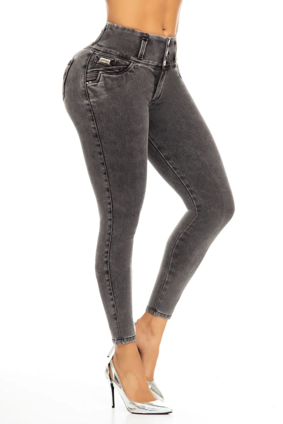 Charcoal Push Up Denim