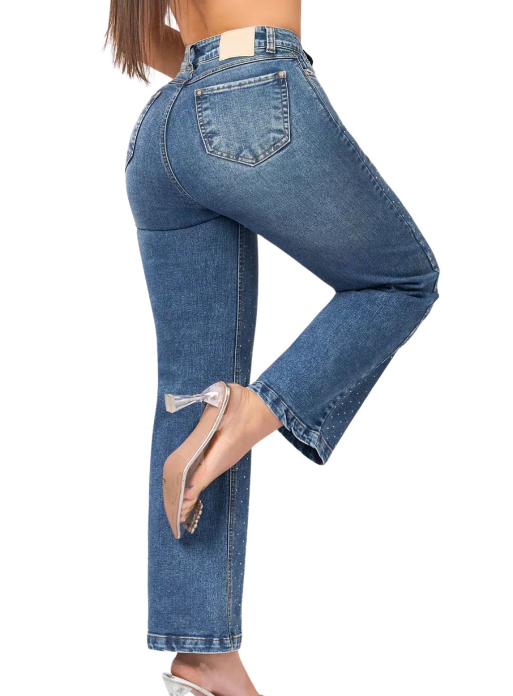 Nova Rhinestone Straight Jeans