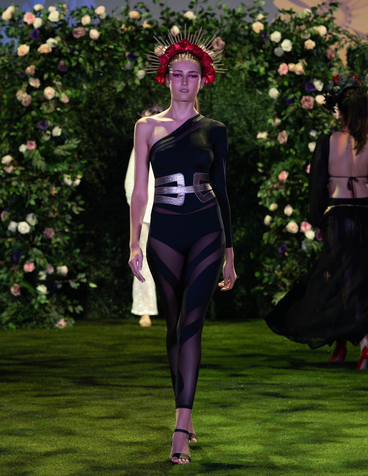 Asimetric Sheer Jumpsuit