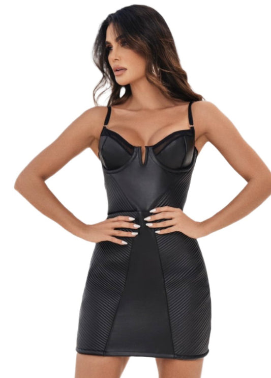 Zalma Leather Look Dress