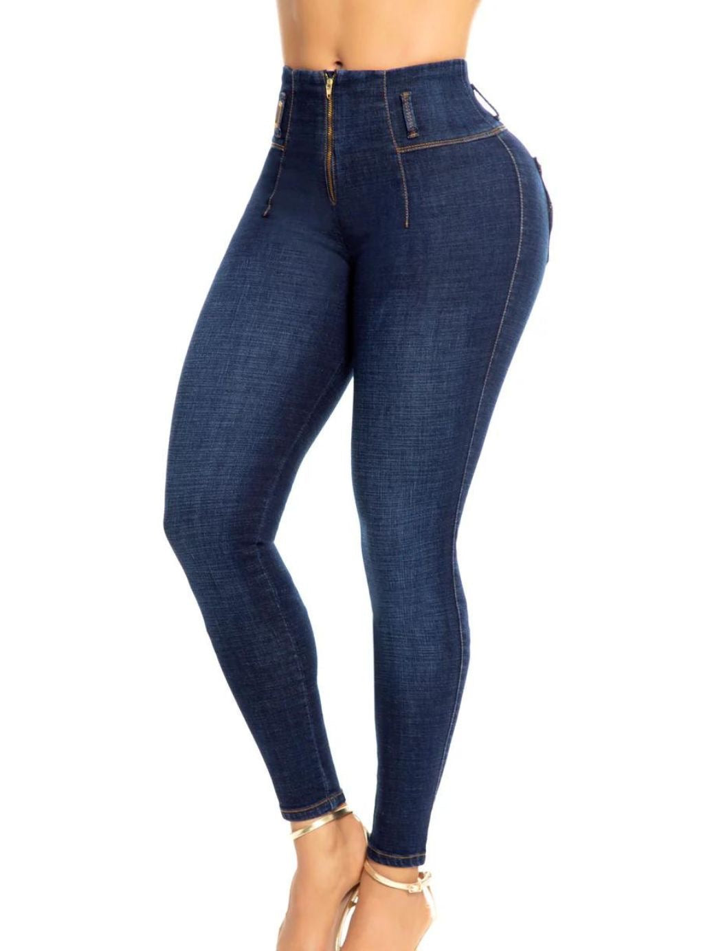 Push up High-Waisted Zipped Denim II