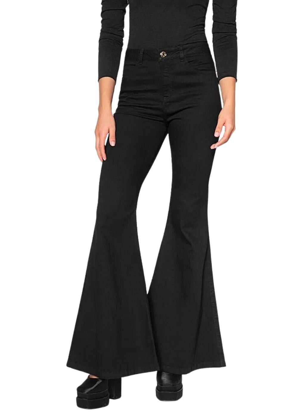 Studio Flare Black Denim Pants