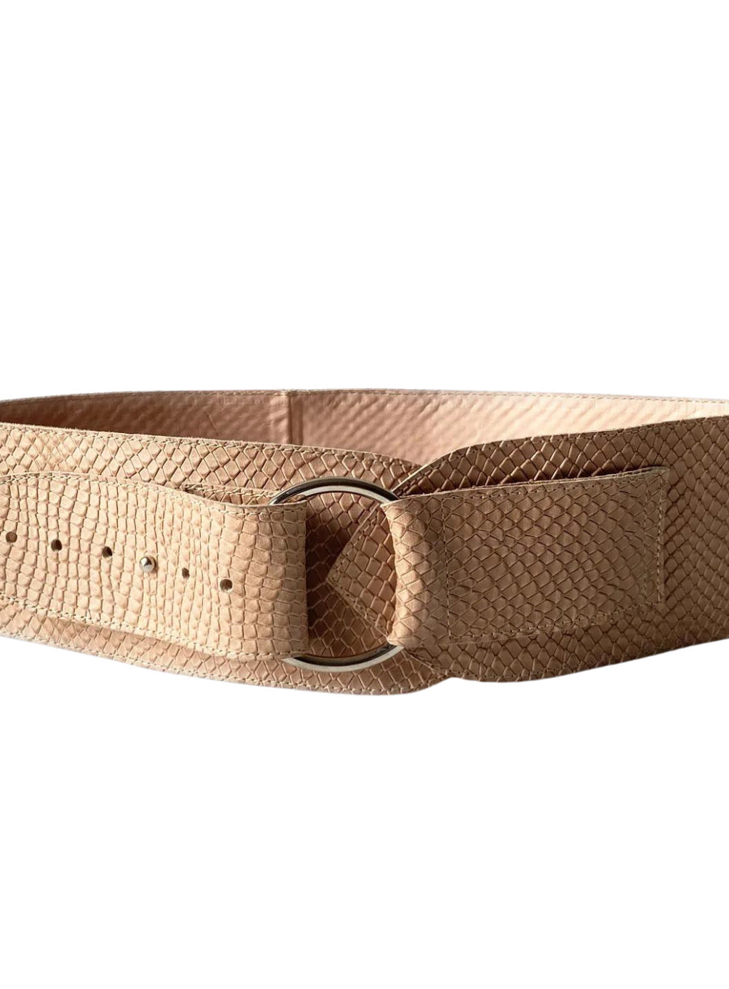 Print Texture Leather Belt