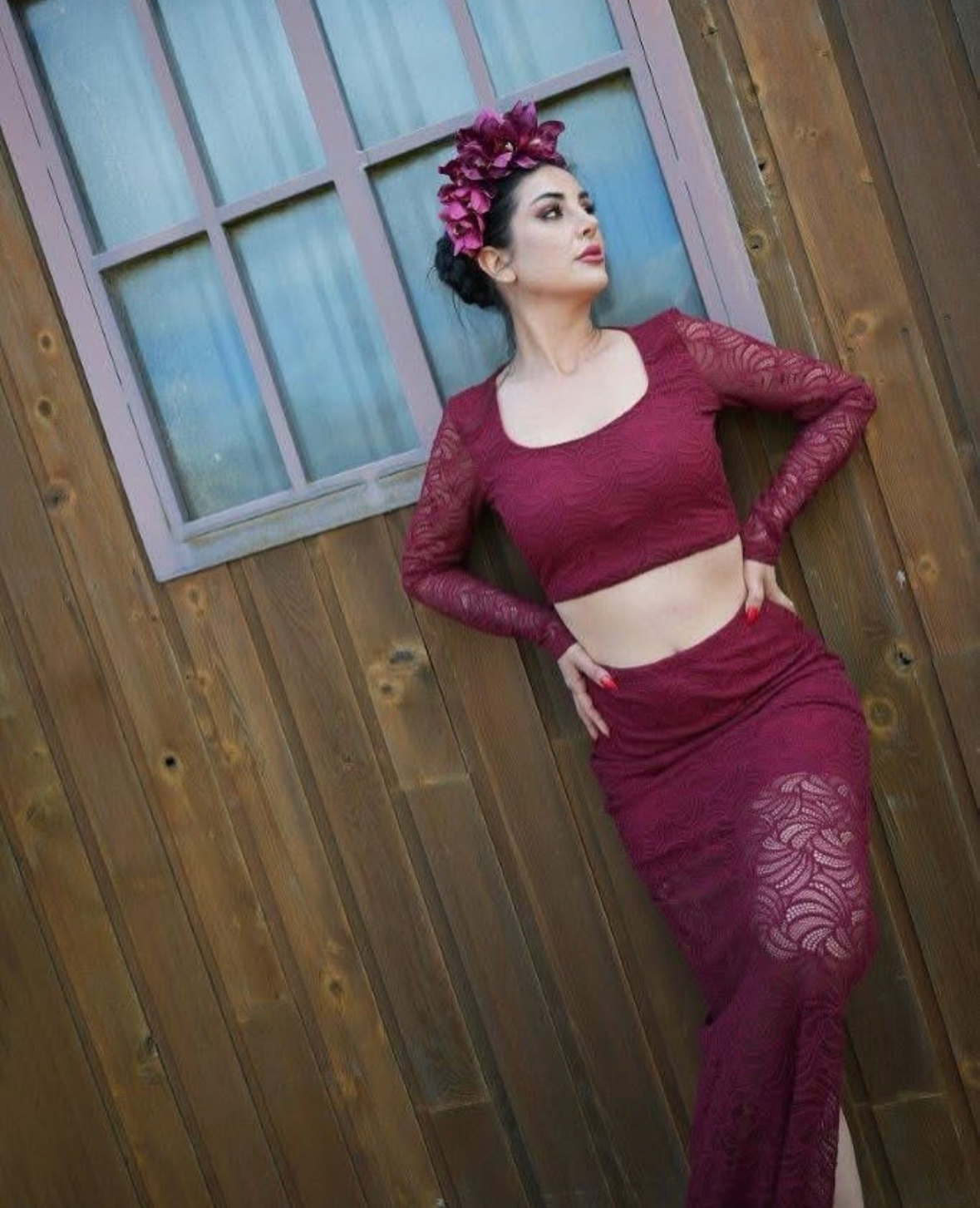 Merlot Enchantment Lace Set