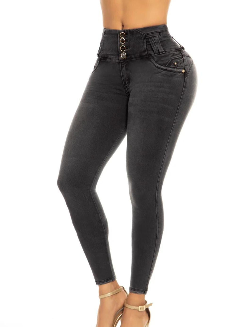 Dark Charcoal Push Up Denim