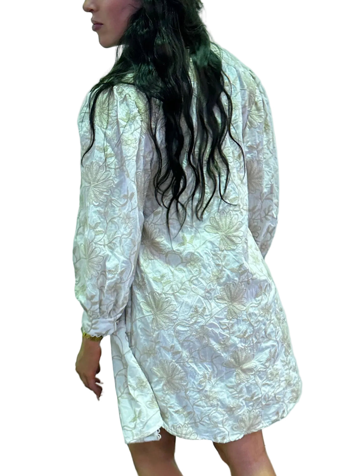 Rose Embroidered Beach Kimono