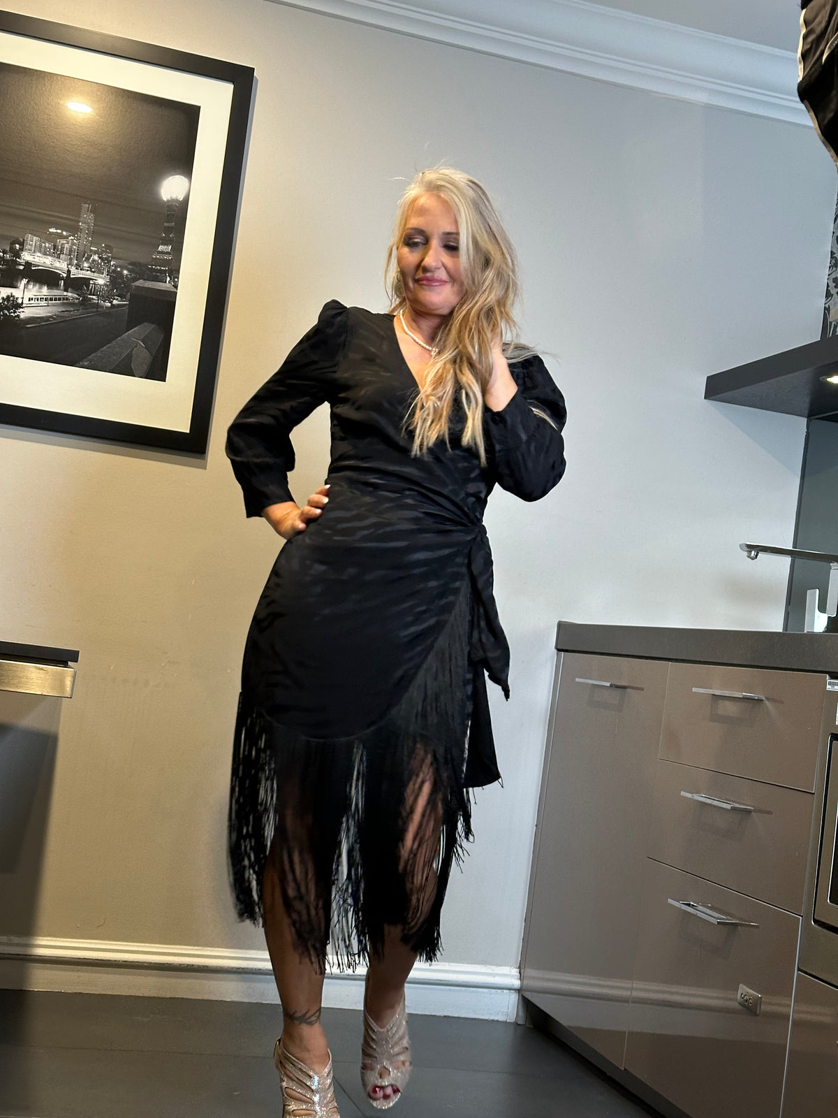 Spain Fringed Midi Dress