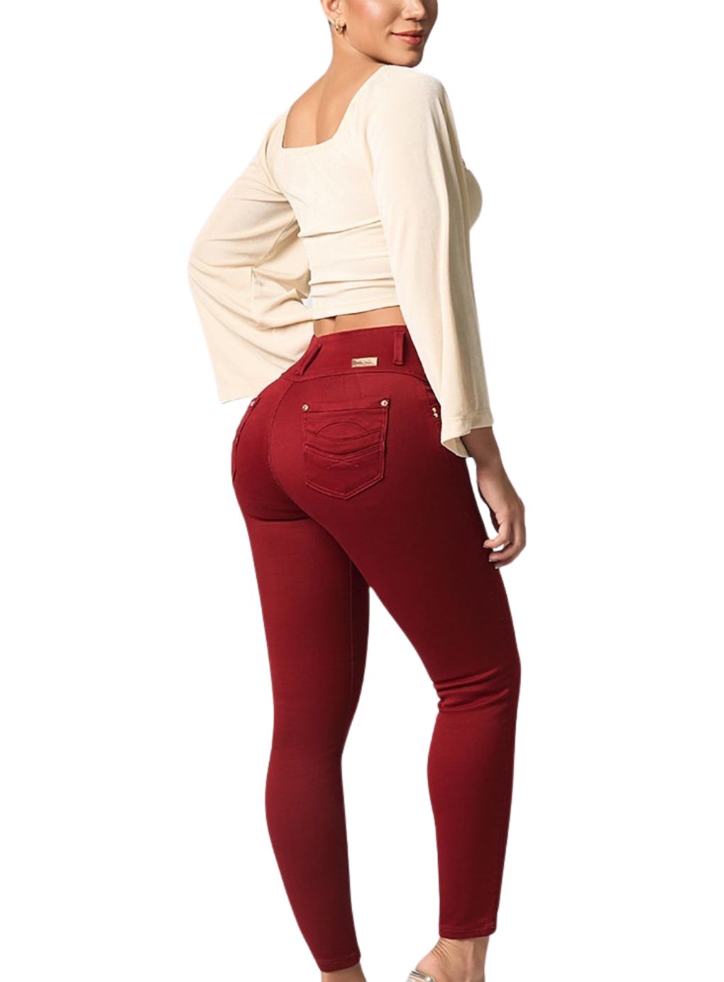 Wine Sculpt High-Waist Push Up Jeans