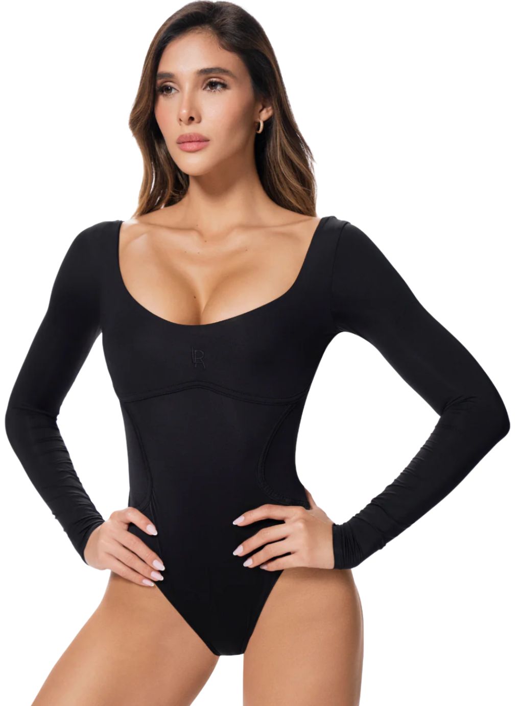 Violet Ribbed Bodysuit