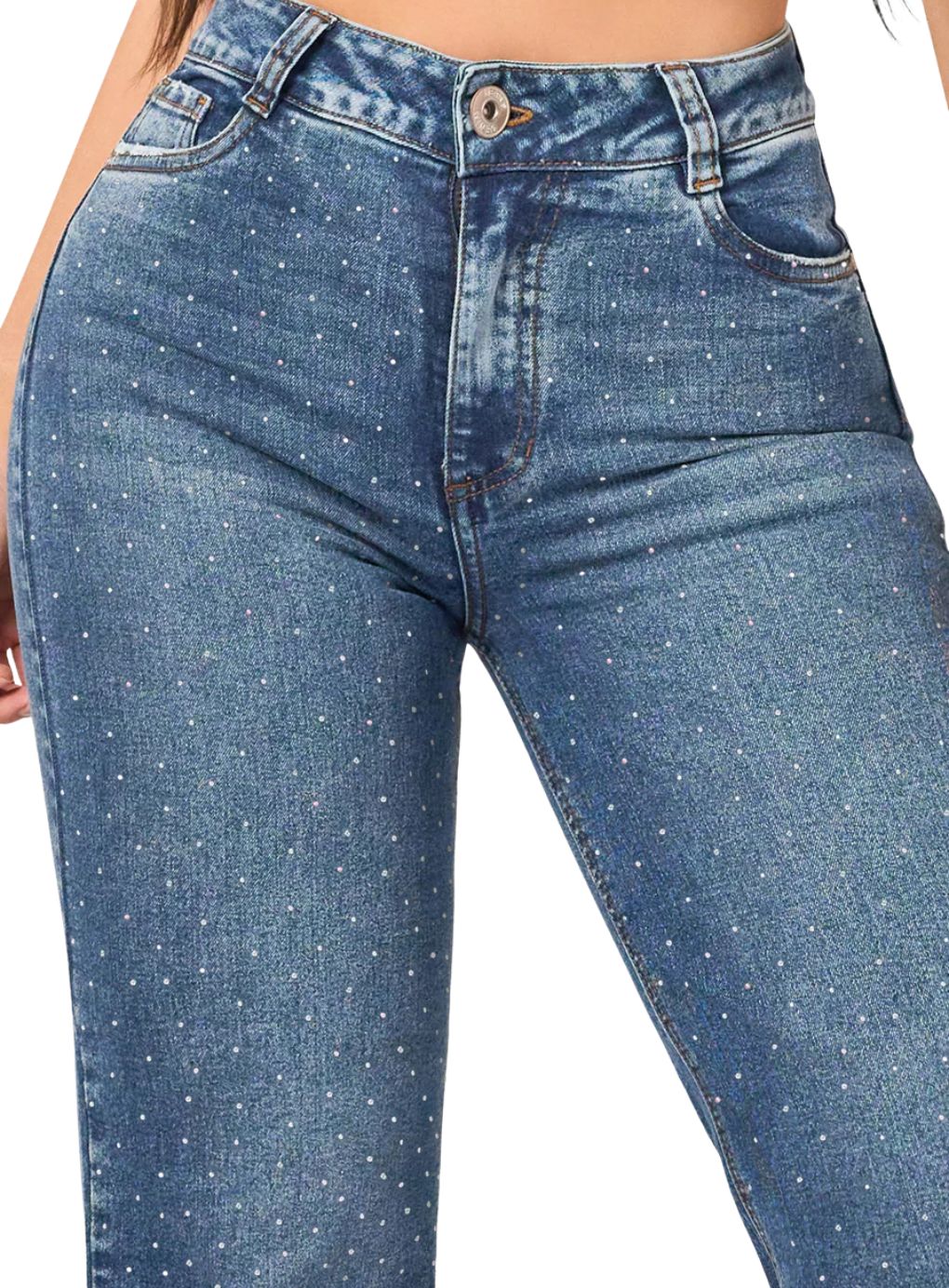 Nova Rhinestone Straight Jeans