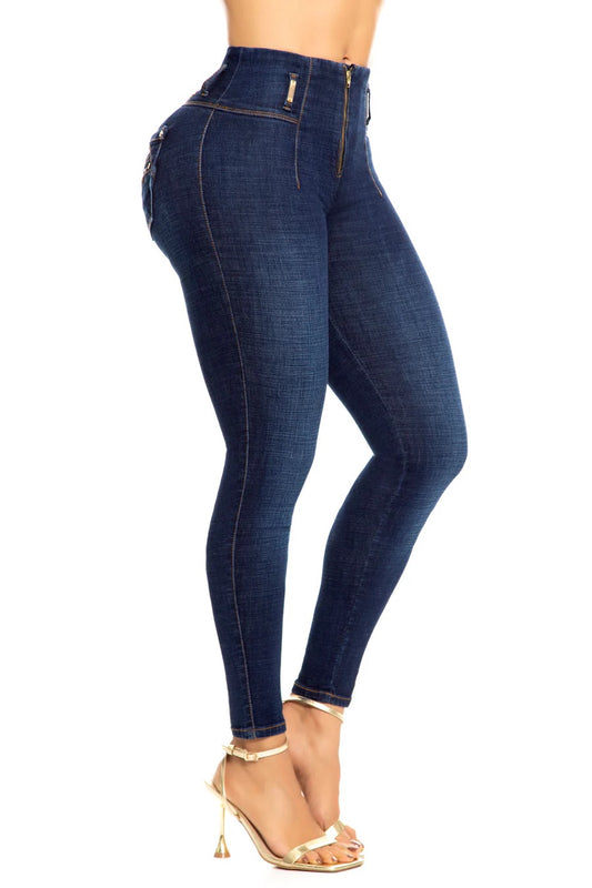 Push up High-Waisted Zipped Denim II