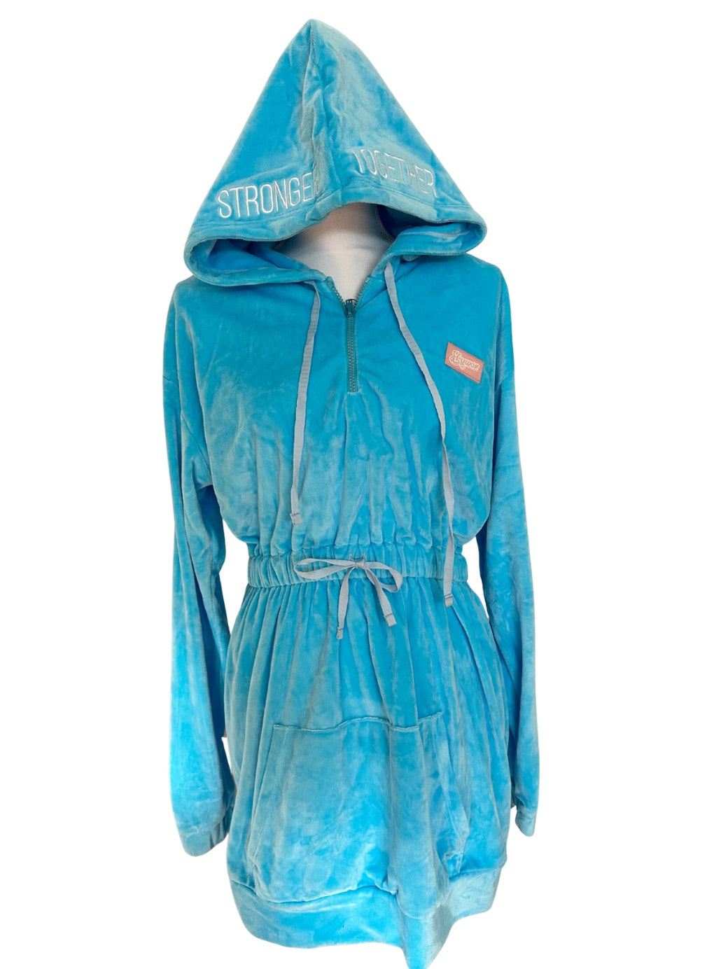 Hoodie Teddy Fur Mini Dress