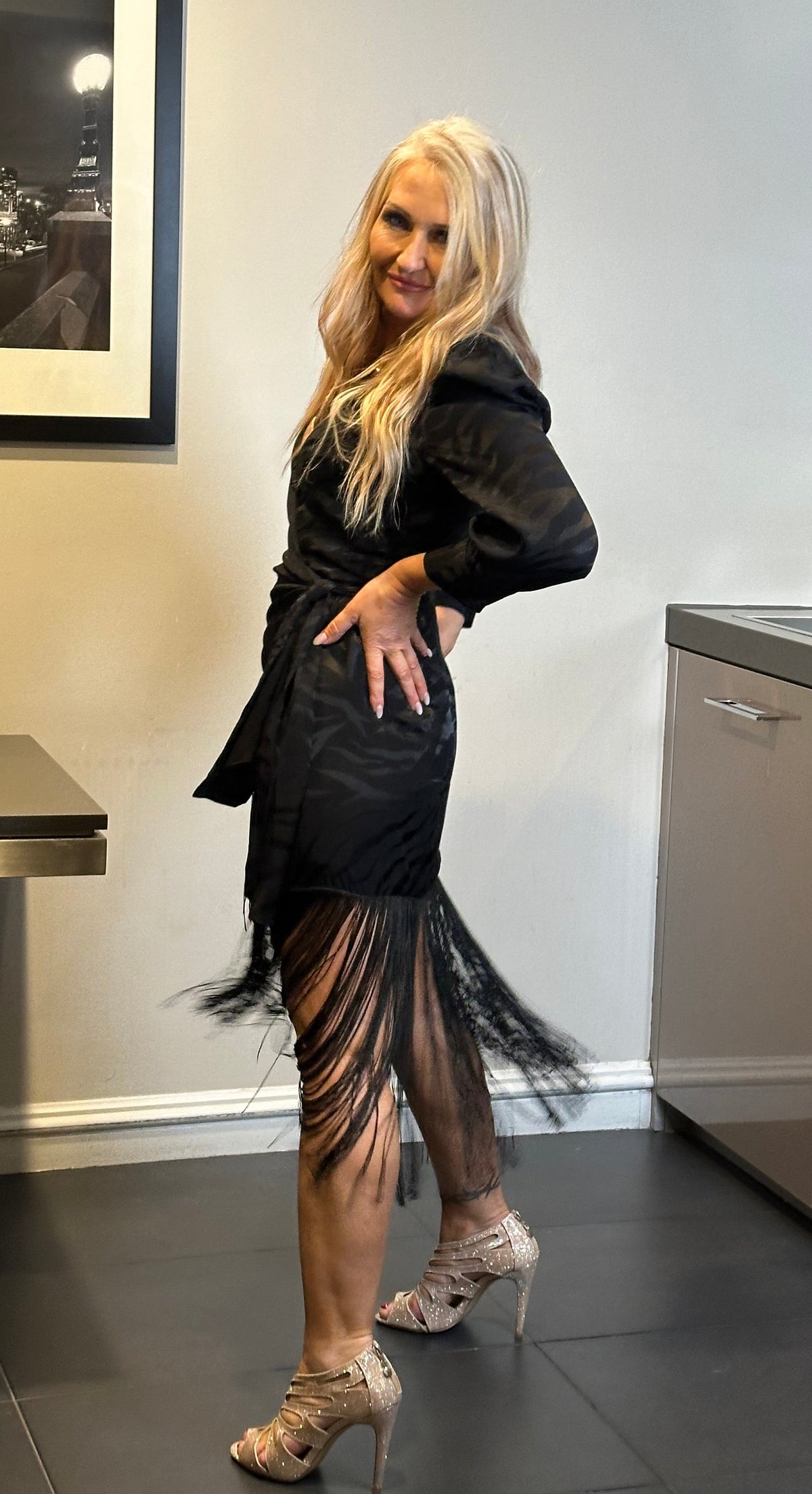 Spain Fringed Midi Dress