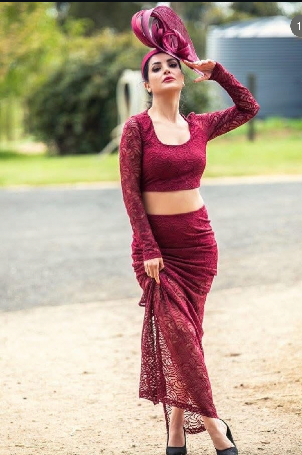 Merlot Enchantment Lace Set
