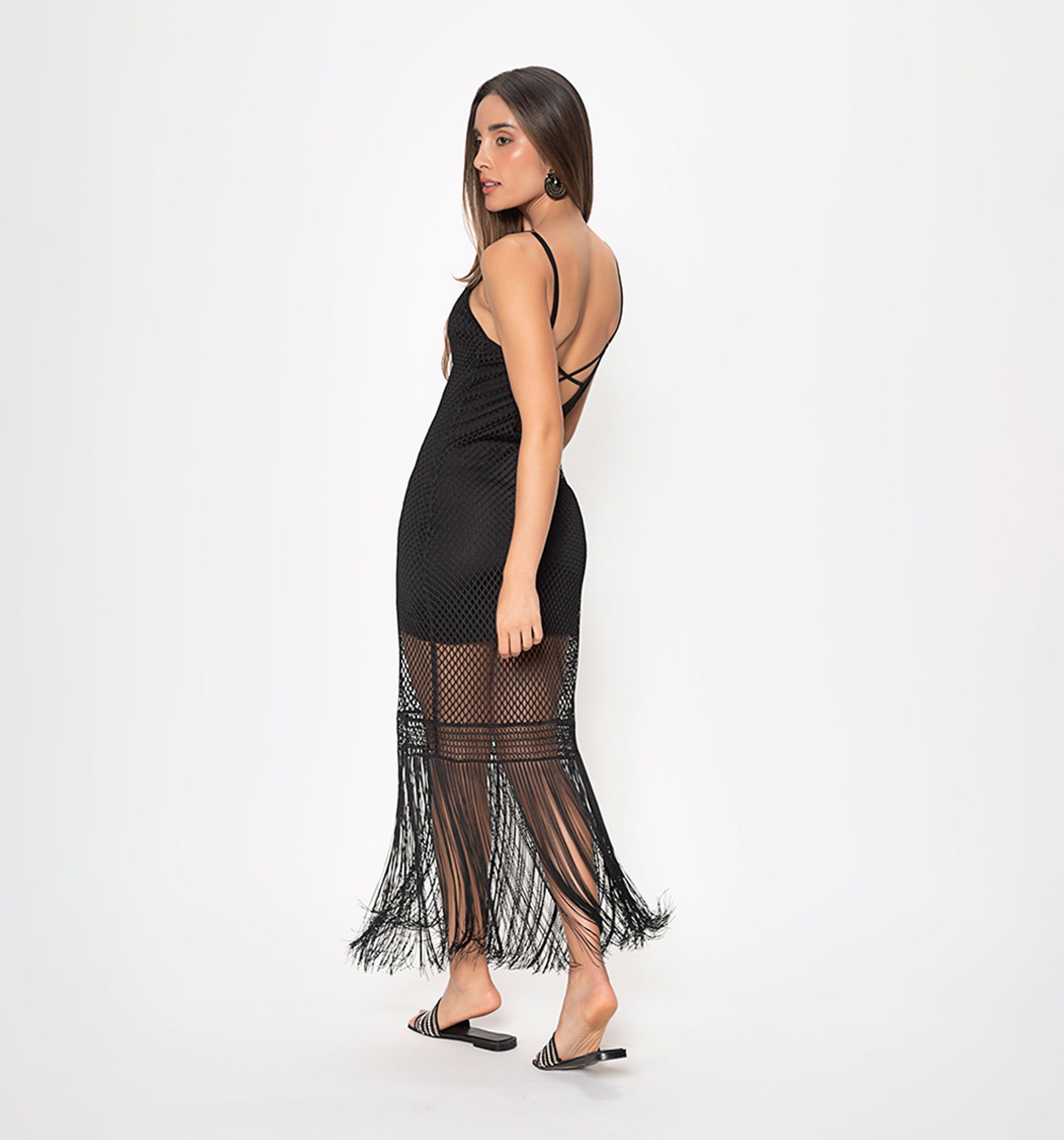 Meshed Maxi Dress