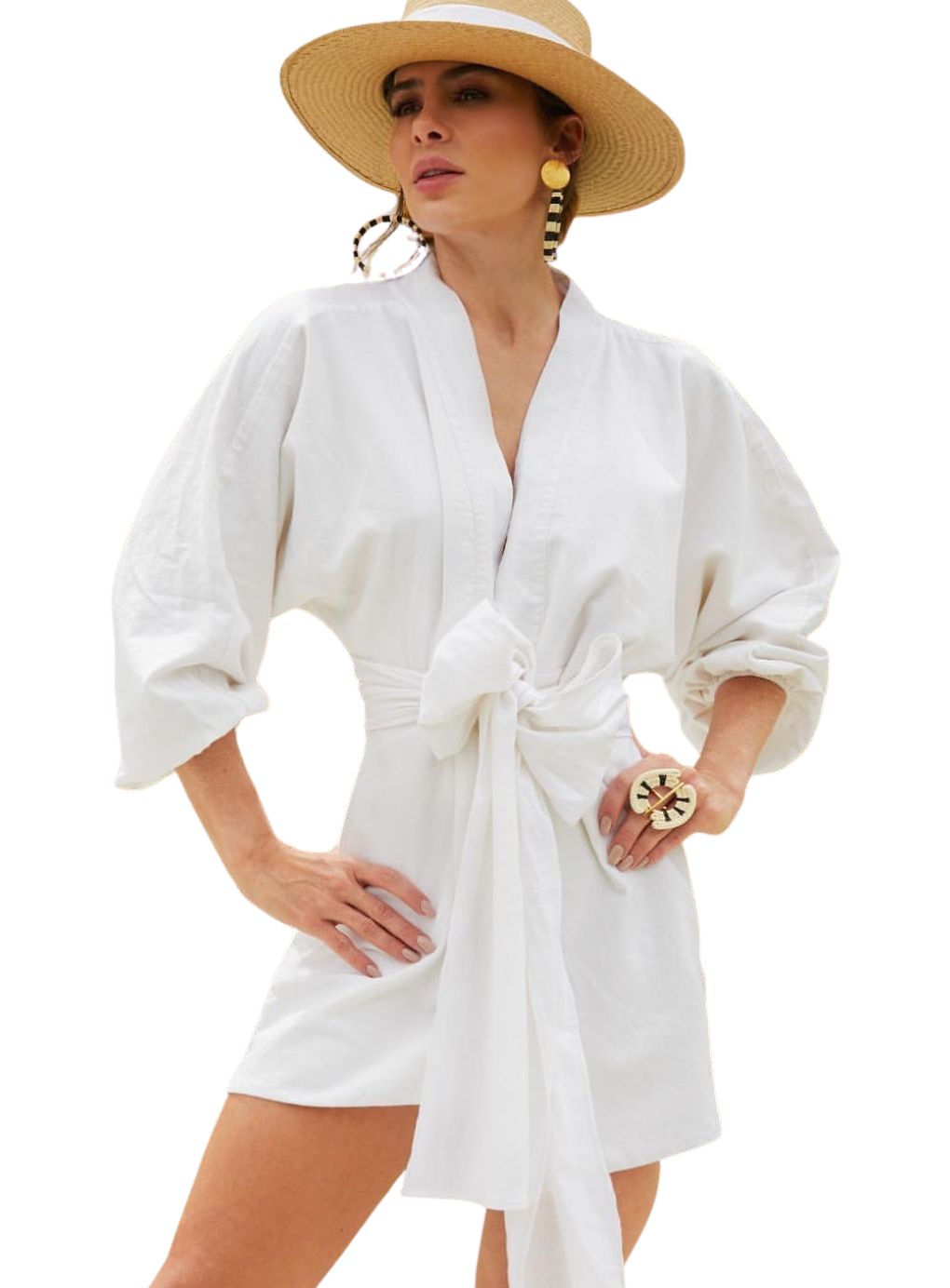Celia Linen Kimono Dress Latina Styles Celia Linen Kimono Dress Latina Styles
