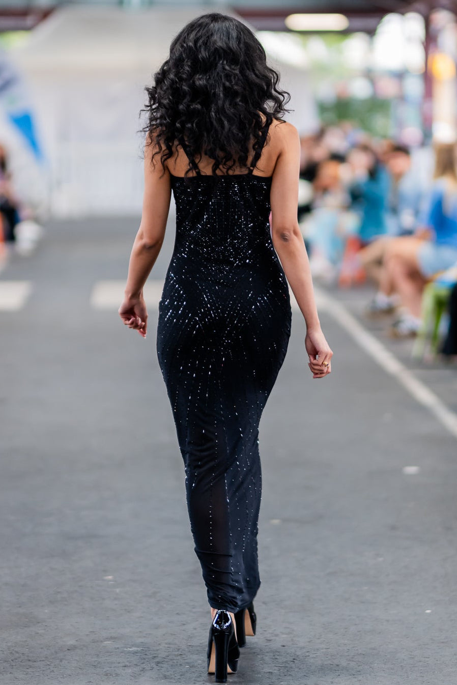 Moonlit Sheer Embroidered Dress
