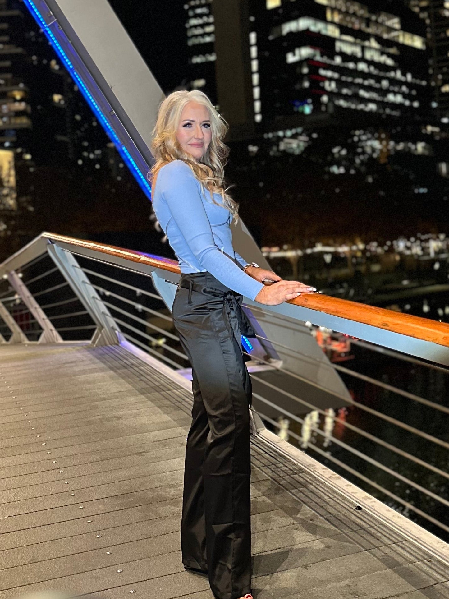 Luxe Shaper Silk Trousers