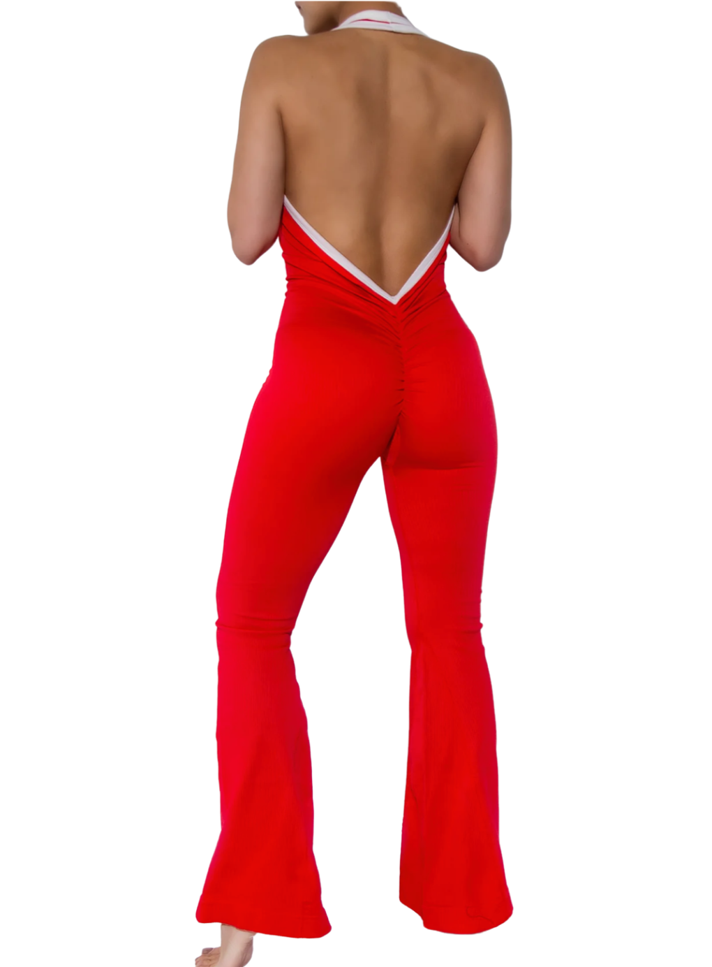 High Neck Scrunched Jumpsuit