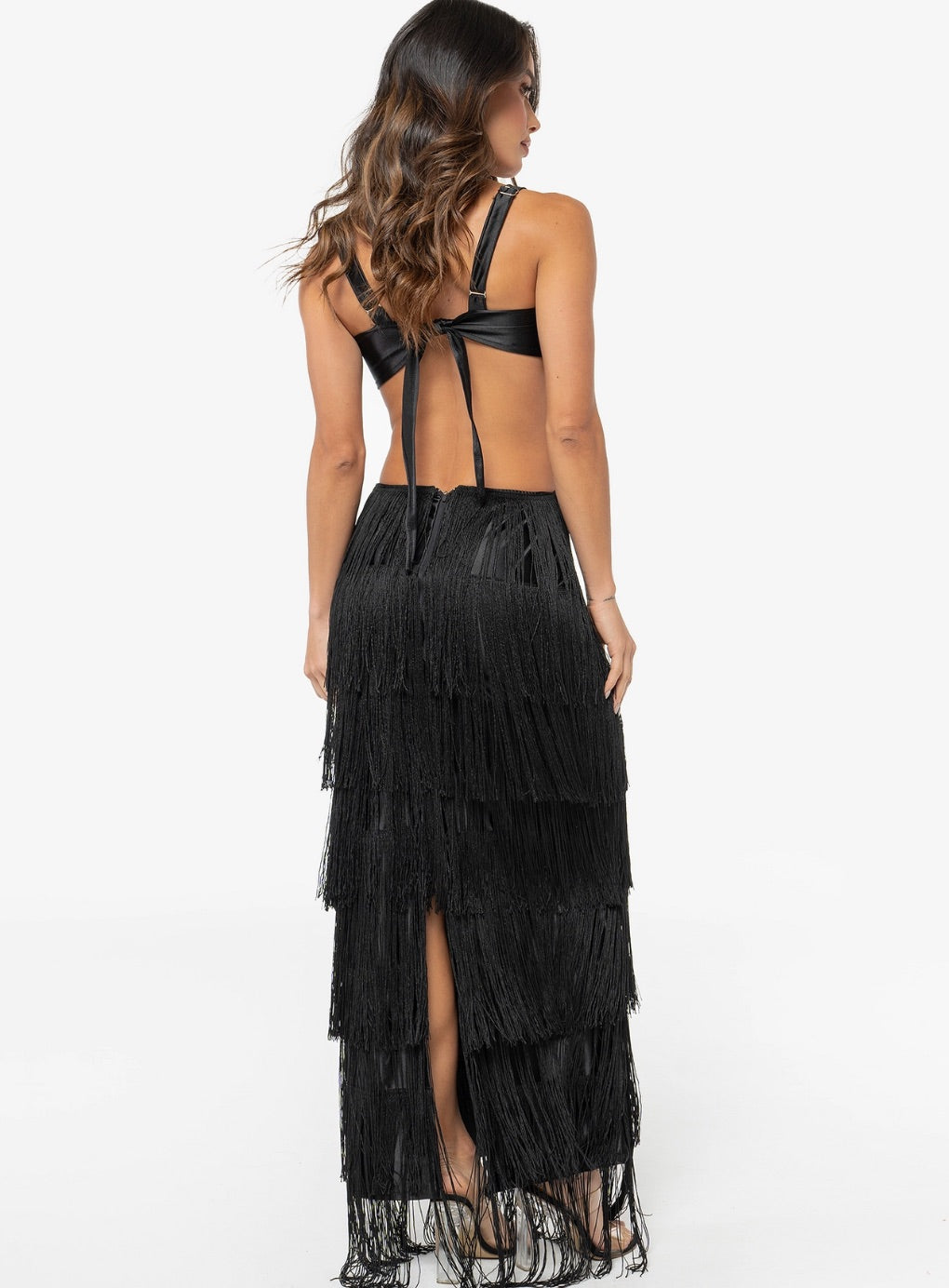 Fringed Luxe Maxi Dress