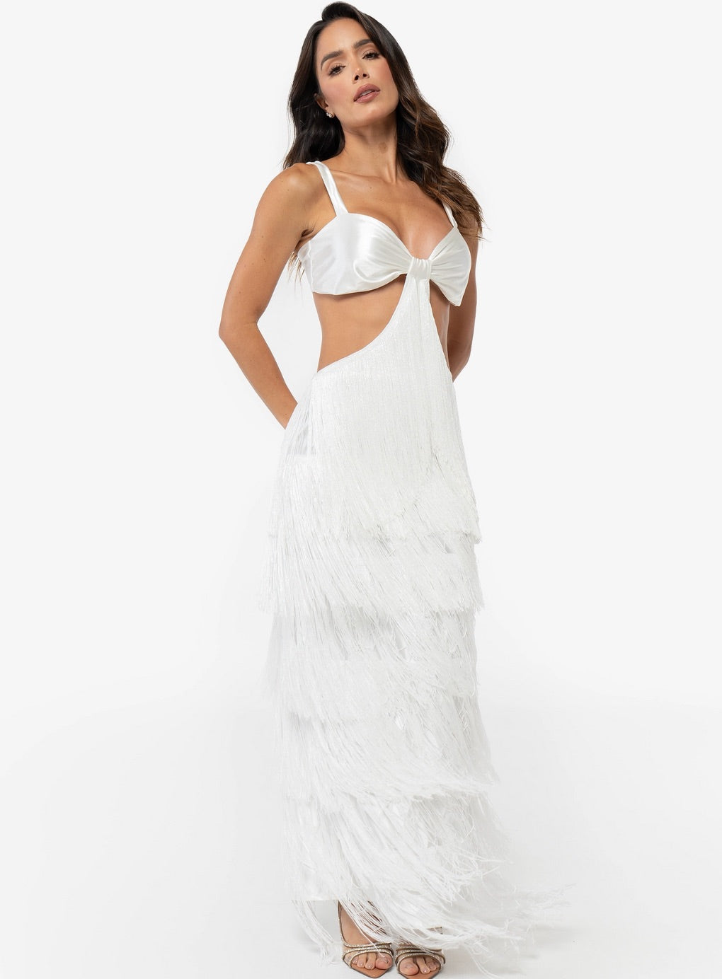 Fringed Luxe Maxi Dress