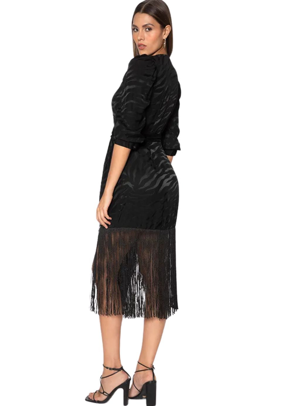 Spain Fringed Midi Dress