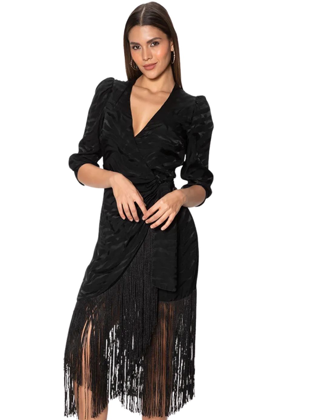 Spain Fringed Midi Dress