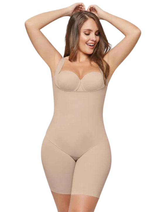 Full Coverage Mid-Thigh Bodyshaper - Flatter Your Figure