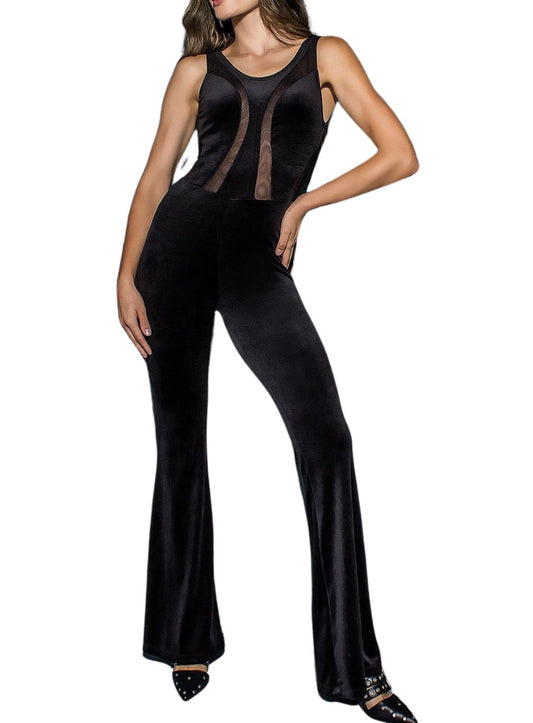 Velvet Sheer Jumpsuit